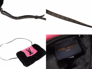 ルイヴィトン LOUIS VUITTON LV インザシティー ショルダーバッグ ビーバーファー ブラック ピンク M70897 美品 中古 49941