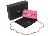 Load image into Gallery viewer, シャネル CHANEL ミニマトラッセ Vステッチ ピンク ゴールド金具 ショルダーバッグ レディース 美品 中古 49957