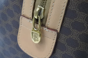 CELINE セリーヌ ボストンバッグ ヴィンテージ マカダム柄 ブラウン ゴールド金具 美品 中古 49970