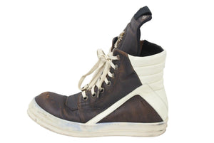 Rick Owens リックオウエンス クロムハーツ スニーカー CHクロス装飾レザー サイズ44 良品 中古 49980