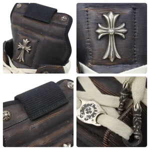 Rick Owens リックオウエンス クロムハーツ スニーカー CHクロス装飾レザー サイズ44 良品 中古 49980