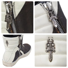Load image into Gallery viewer, Rick Owens リックオウエンス クロムハーツ スニーカー CHクロス装飾レザー サイズ44 良品 中古 49980