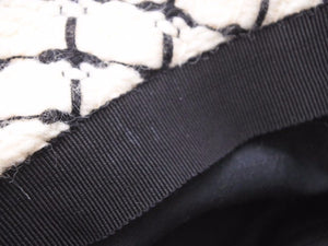 CHANEL シャネル ツイードハット バケットハット 帽子 A15396x9189 ブラック ホワイト フランス製 サイズ58 美品 中古 49997