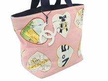Load image into Gallery viewer, CHANEL シャネル トートバッグ バレンタイン ココマーク 10番台 A31533 キャンバス ピンク マルチカラー シルバー 良品 中古 50018