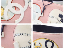 Load image into Gallery viewer, CHANEL シャネル トートバッグ バレンタイン ココマーク 10番台 A31533 キャンバス ピンク マルチカラー シルバー 良品 中古 50018