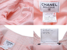 Load image into Gallery viewer, CHANEL シャネル コート P06709V04707 96P ココマーク ボタン ヴィンテージ ツィード ピンク サイズ40 美品 中古 50019