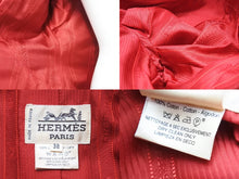 Load image into Gallery viewer, HERMES エルメス ジャケット アウター レッド パープル ウール サイズ38 フランス製 美品 中古 50032