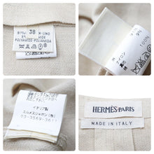 Load image into Gallery viewer, 極美品 HERMES エルメス マルジェラ期 セットアップ 麻 リネン ベージュ サイズ ジャケット38 ジレ40 パンツ38 中古 50037