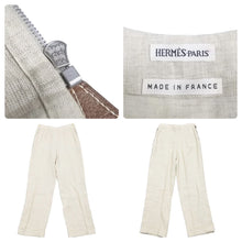 Load image into Gallery viewer, 極美品 HERMES エルメス マルジェラ期 セットアップ 麻 リネン ベージュ サイズ ジャケット38 ジレ40 パンツ38 中古 50037