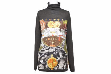 HERMES エルメス ヴィンテージ ジャンバー ジレ ニット カシミヤ シルク ブラック サイズS 美品 中古 50038