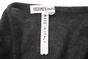 HERMES エルメス ヴィンテージ ジャンバー ジレ ニット カシミヤ シルク ブラック サイズS 美品 中古 50038