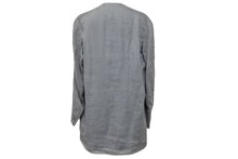 Load image into Gallery viewer, HERMES エルメス ジャケット ノーカラー マルジェラ期 グレー サイズ40 リネン ポリアミド 美品 中古 50048