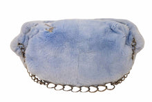 Load image into Gallery viewer, CHANEL シャネル ラビット ファー チェーン ショルダーバッグ 7番台 ココマーク 水色 ブルー ロゴ 美品 中古 50061