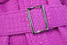 Load image into Gallery viewer, 極美品 CHANEL シャネル ウールコート ベルト付き P31895V21582 ウール ナイロン シルク パープル サイズ36 中古 50064