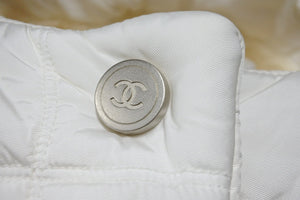 CHANEL シャネル スポーツライン ダウンコート P16395V09195 00A イタリア製 ポリアミド ホワイト 38 美品 中古 50075
