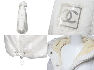 CHANEL シャネル スポーツライン ダウンコート P16395V09195 00A イタリア製 ポリアミド ホワイト 38 美品 中古 50075