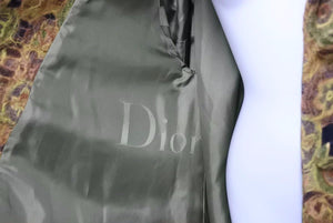 極美品 ChristianDior クリスチャンディオール コート サイケ柄 2H12088041 フランス製 ウール コットン ブラウン 38 中古 50077