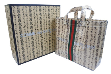 極美品 GUCCI×COMME des GARCONS グッチコムデギャルソン バイトートバッグ シェリーライン OD-K201 中古 50123 
