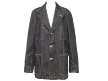 Load image into Gallery viewer, COMME des GARCONS HOMME コムデギャルソンオム キューバ柄 3Bテーラード デニム ジャケット HI-J022 サイズS 美品 中古 50133