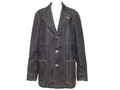 COMME des GARCONS HOMME コムデギャルソンオム キューバ柄 3Bテーラード デニム ジャケット HI-J022 サイズS 美品 中古 50133