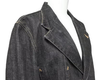 Load image into Gallery viewer, COMME des GARCONS HOMME コムデギャルソンオム キューバ柄 3Bテーラード デニム ジャケット HI-J022 サイズS 美品 中古 50133