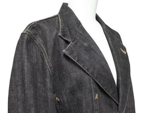 COMME des GARCONS HOMME コムデギャルソンオム キューバ柄 3Bテーラード デニム ジャケット HI-J022 サイズS 美品 中古 50133
