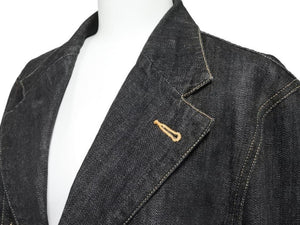 COMME des GARCONS HOMME コムデギャルソンオム キューバ柄 3Bテーラード デニム ジャケット HI-J022 サイズS 美品 中古 50133