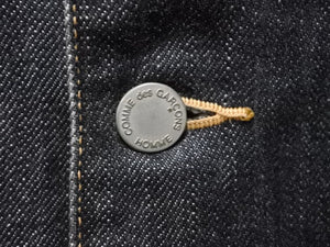 COMME des GARCONS HOMME コムデギャルソンオム キューバ柄 3Bテーラード デニム ジャケット HI-J022 サイズS 美品 中古 50133