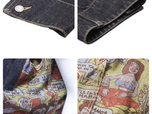 Load image into Gallery viewer, COMME des GARCONS HOMME コムデギャルソンオム キューバ柄 3Bテーラード デニム ジャケット HI-J022 サイズS 美品 中古 50133