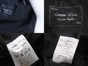 NUMBER NINE ナンバーナイン ドッキングジャケット サイズ 3 05AW ハイスト期 チェック ブラック ベージュ 美品 中古 50135