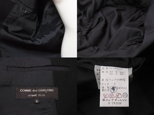 COMME des GARCONS コムデギャルソン PJ-05012S 80年代 ヴィンテージ ジャケット ブラック ウール サイズS 美品 中古 50142