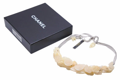 CHANEL シャネル ネックレス・チョーカー 薔薇 ココマーク プラスチック 02P刻印 イエロー ゴールド金具 レディース 美品 中古50168