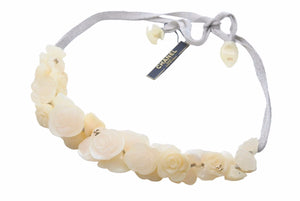 CHANEL シャネル ネックレス・チョーカー 薔薇 ココマーク プラスチック 02P刻印 イエロー ゴールド金具 レディース 美品 中古50168