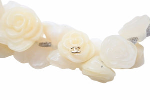 CHANEL シャネル ネックレス・チョーカー 薔薇 ココマーク プラスチック 02P刻印 イエロー ゴールド金具 レディース 美品 中古50168