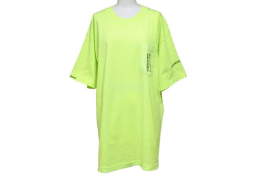 ChromeHearts クロムハーツ 半袖Tシャツ ロゴ トップス USA製 コットン 蛍光グリーン サイズL 美品 中古 50199