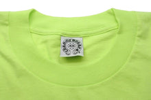 Load image into Gallery viewer, ChromeHearts クロムハーツ 半袖Tシャツ ロゴ トップス USA製 コットン 蛍光グリーン サイズL 美品 中古 50199