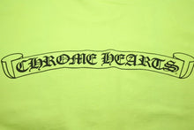 Load image into Gallery viewer, ChromeHearts クロムハーツ 半袖Tシャツ ロゴ トップス USA製 コットン 蛍光グリーン サイズL 美品 中古 50199
