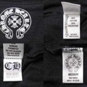 CHROME HEARTS クロムハーツ 長袖Ｔシャツ ブラック グレー コットン サイズM 95024 美品 中古 50212
