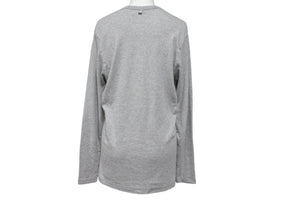 CHROME HEARTS クロムハーツ グンゼ 長袖Ｔシャツ グレー コットン サイズL 無地 日本製 美品 中古 50214