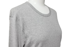 CHROME HEARTS クロムハーツ グンゼ 長袖Ｔシャツ グレー コットン サイズL 無地 日本製 美品 中古 50214