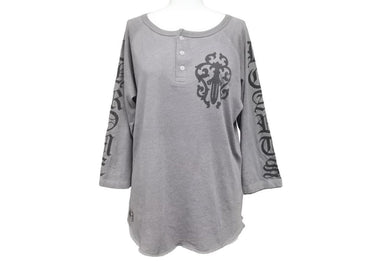 CHROME HEARTS クロムハーツ 長袖Ｔシャツ ラグランボタン ダガー コットン サイズM 美品 中古 50226