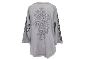 CHROME HEARTS クロムハーツ 長袖Ｔシャツ ラグランボタン ダガー コットン サイズM 美品 中古 50226