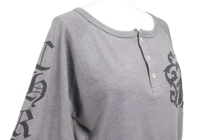 CHROME HEARTS クロムハーツ 長袖Ｔシャツ ラグランボタン ダガー コットン サイズM 美品 中古 50226