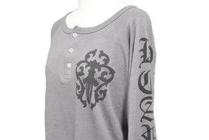 CHROME HEARTS クロムハーツ 長袖Ｔシャツ ラグランボタン ダガー コットン サイズM 美品 中古 50226