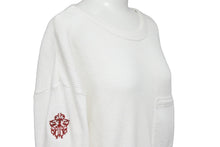 Load image into Gallery viewer, CHROME HEARTS クロムハーツ 長袖Ｔシャツ クロムハーツ Mサイズ ロンT ダガー サーマル ホワイト 刺繍 レッド 中古 50230