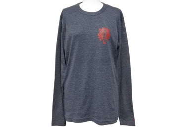 CHROME HEARTS クロムハーツ ダガープリント 長袖 ロンT グレー レッド Mサイズ 中古 50233