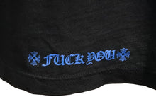 Load image into Gallery viewer, CHROME HEARTS クロムハーツ 半袖Tシャツ トップス 女 2612-304-5150 アメリカ製 コットン ブラック ブルー M 美品 中古 50236