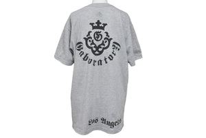 Gabor ガボール 半袖Ｔシャツ トップス ロゴ コットン グレー ブラック サイズM メンズ 美品 中古 50249