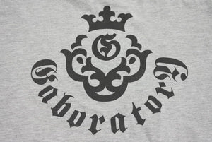 Gabor ガボール 半袖Ｔシャツ トップス ロゴ コットン グレー ブラック サイズM メンズ 美品 中古 50249