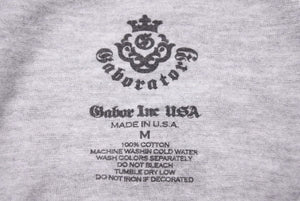Gabor ガボール 半袖Ｔシャツ トップス ロゴ コットン グレー ブラック サイズM メンズ 美品 中古 50249